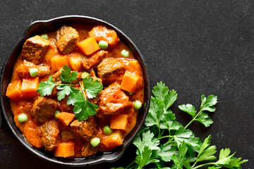 Beef stew with potatoes and carrots