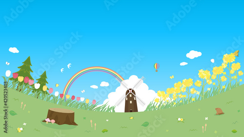 春 自然 花 カード 風景 背景 イラスト素材 April Wall Mural Apr Senryu 春 自然 花 カード 風景 背景 イラスト素材 April Wall Mural Apr Senryu