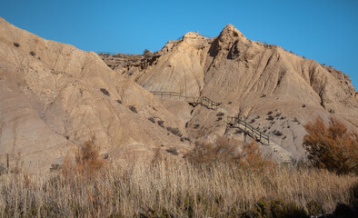 Tabernas Desert Hills Landscape in Almeria Spain