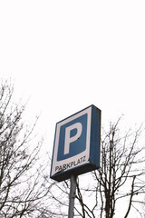 GERMANY, Ein Parkplatz Schild