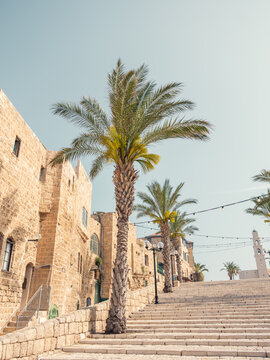 Buildings on Kedumim Square in the old town of Jaffa in Tel Aviv