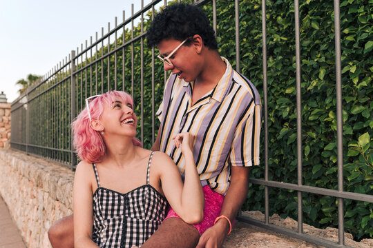 Multiracial friendship