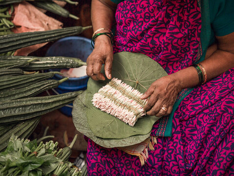 food being sold in an Indian market