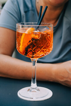 Enjoying an italian aperitif