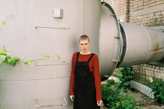 Androgyne Woman outdoors