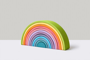 Wooden colorful creative developing constructor.