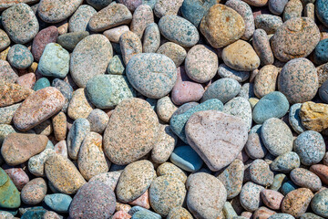Colorful stones background on a beach