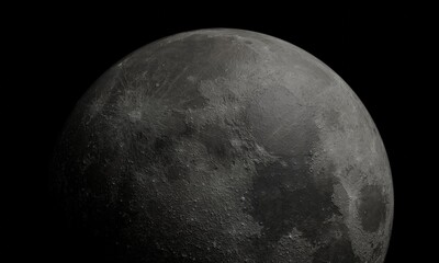 Full Moon. 3D Render.