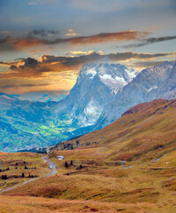 Mountains in the valley