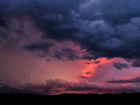 Thunderstorm lightning