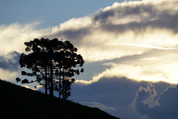 Fototapeta na wymiar brazilian mountain sunset