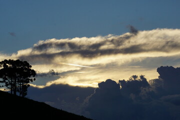 brazilian mountain sunset