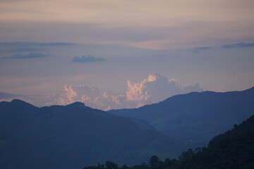 brazilian mountain sunset