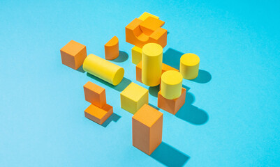 Colorful abstract geometrical shapes