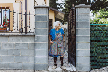 Grandma waiting for guests