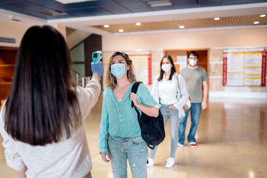 Coronavirus Temperature Check in Hospital