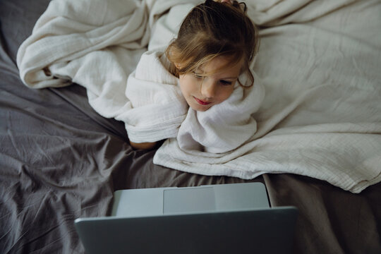 Girl with a laptop