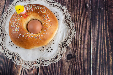 Homemade easter bread traditional spanish recipe