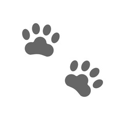 Fototapeta na wymiar Animal footprints isolated on a white background. Vector clip art is suitable for the design of an animal store and a veterinary clinic