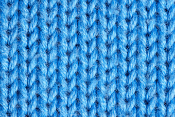 Photo of Light Blue Knitting Texture for Universal Application.