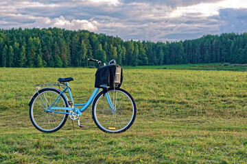 Bike in the field.