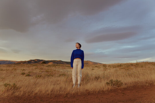 Woman in field