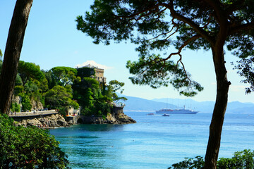    Beautiful landscape of Portofino coast, Liguria,Italy