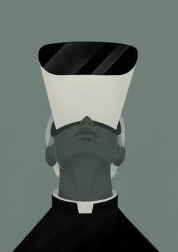 portrait of a man in VR glasses. virtual reality concept