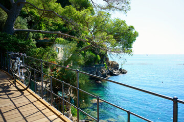 Beautiful landscape of Portofino coast, Liguria,Italy