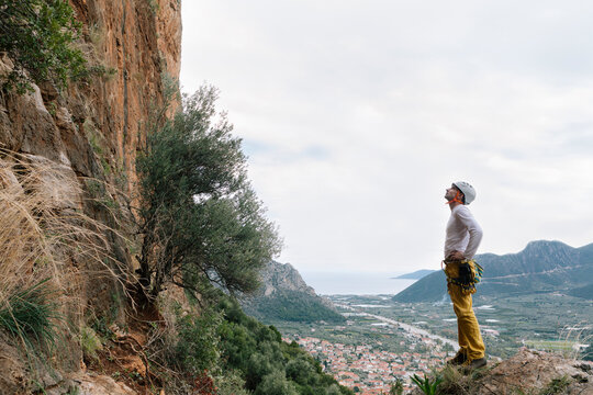 Rock climber portrait