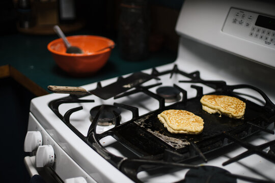 Pancakes on the stove