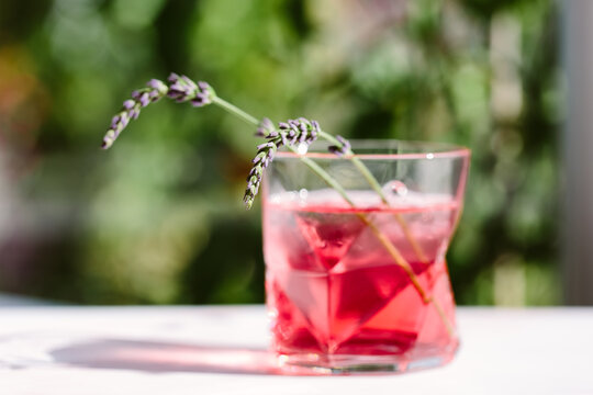 Raspberry lavender lemonade