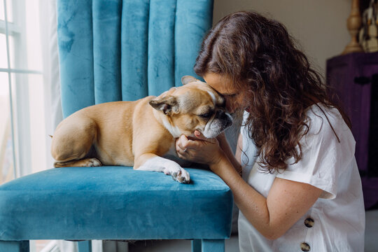 Woman with a dog