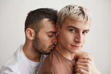 Loving Gay Couple Embracing