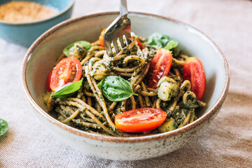 Pasta with pesto