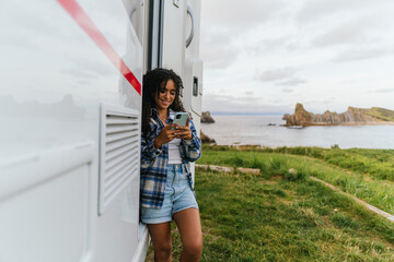 Black girl travelling alone in a RV