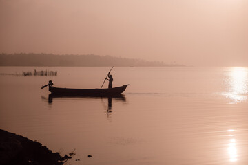 Boat at sunrise, Jaffna