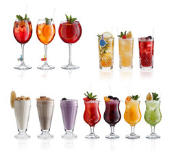 Set of coctails