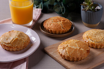 Typical Brazilian cuisine appetizer called Empada de Palmito.