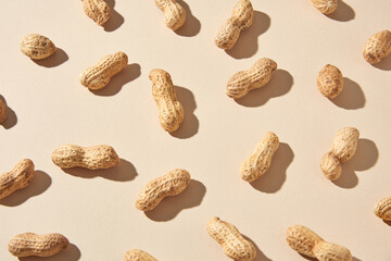 Natural pattern from organic peanuts.