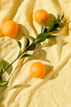 oranges and leaves.