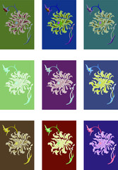 Chinese pattern icons set.