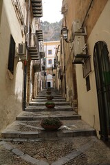 Street in Cefalù, Sicily Italy