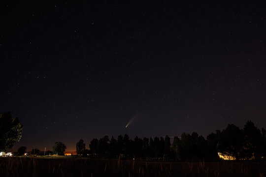 Neowise Comet Flying Over Billings, Montana