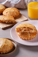 Typical Brazilian cuisine appetizer called Empada de Palmito.