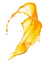yellow paint splash isolated on a white background - 420554260