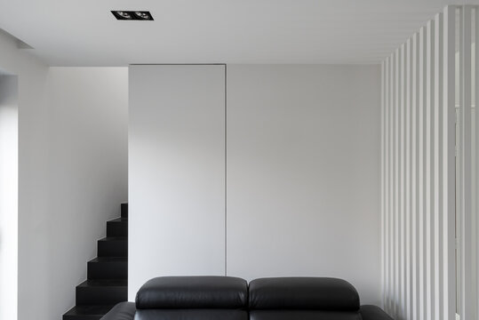 sofa and staircase
