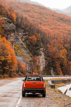 Truck Parked In Scenic Location
