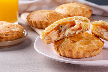 Typical Brazilian cuisine appetizer called Empada de Palmito.