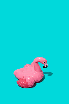 pink flamingo-shaped floaty
